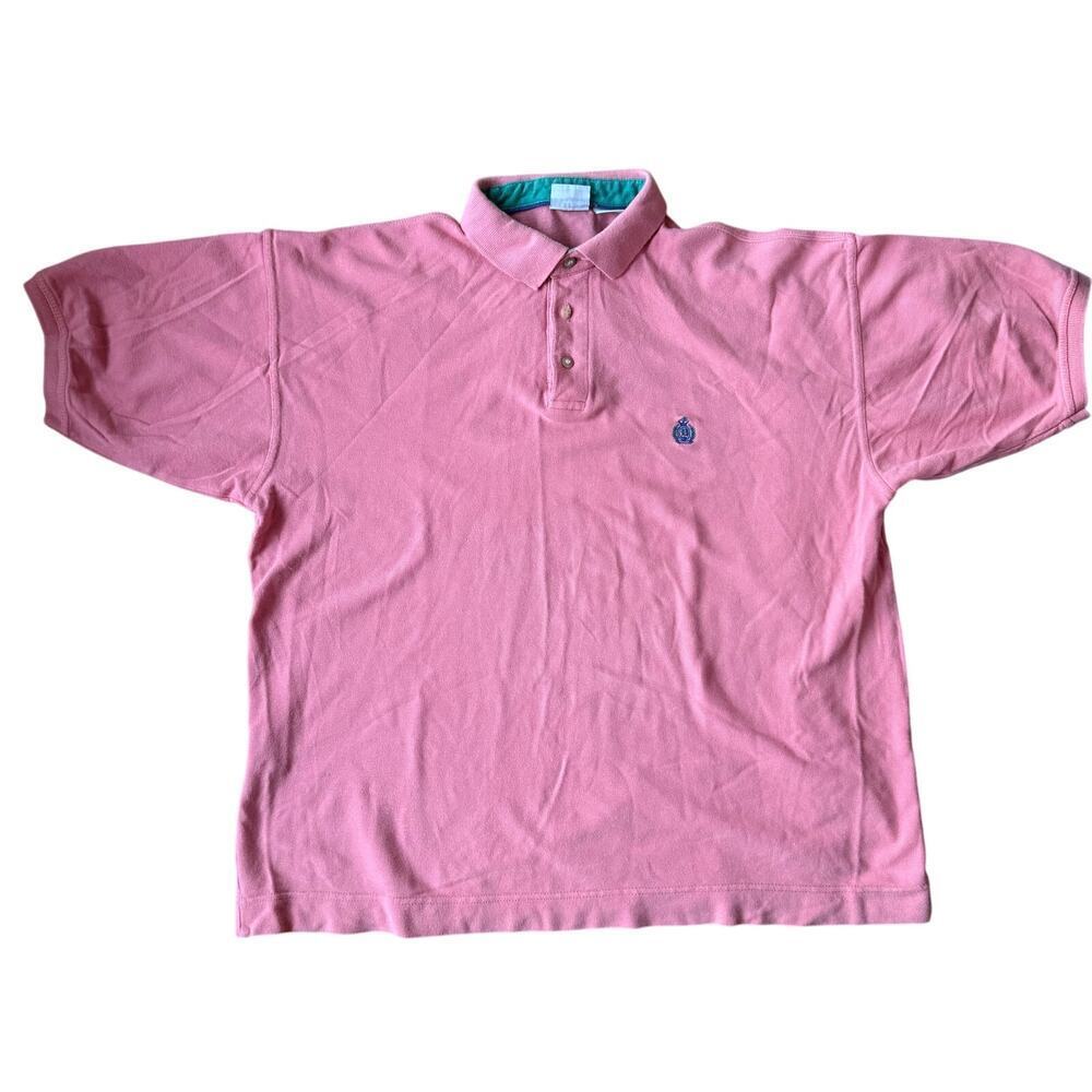 Vintage Men's Bugle Boy Pink Polo Shirt Size XL Retro 80's 90's Classic Preppy